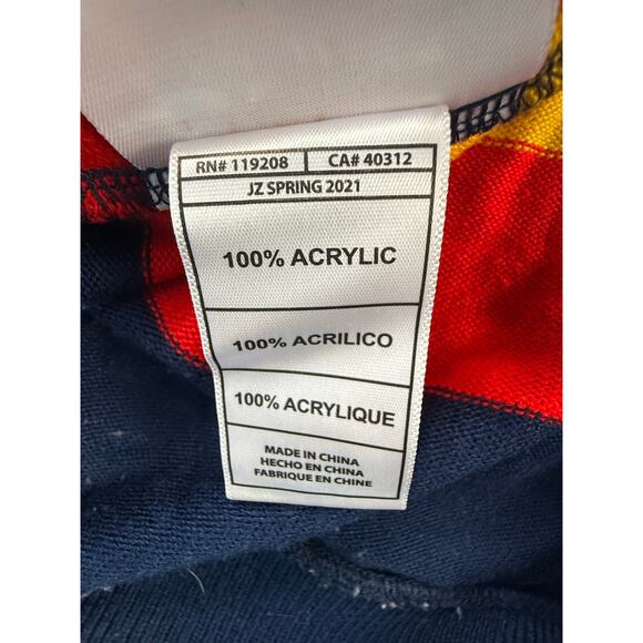 Mitchell & Ness Houston Astros Cooperstown Rainbow Sweater Sz 36 S Navy MLB Mens - Picture 6 of 12